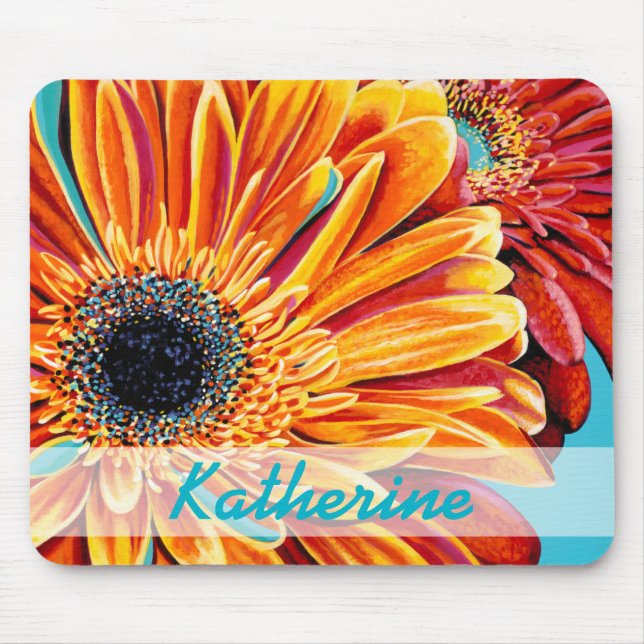 Add Your Name | Colour Bursts II Mouse Mat (Front)