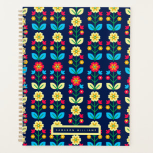 Add Your Name   Colourful Floral Pattern Planner