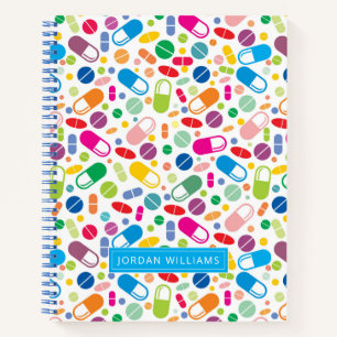 Add Your Name   Colourful Neon Drug Pattern Notebook