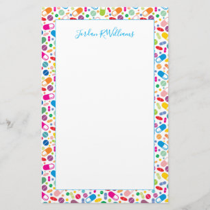 Add Your Name   Colourful Neon Drug Pattern Stationery