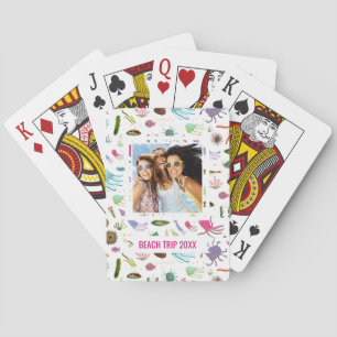 Add Your Name Colourful Sea Life Playing Cards