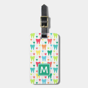 Add Your Name   Colourful Teeth Pattern Luggage Tag