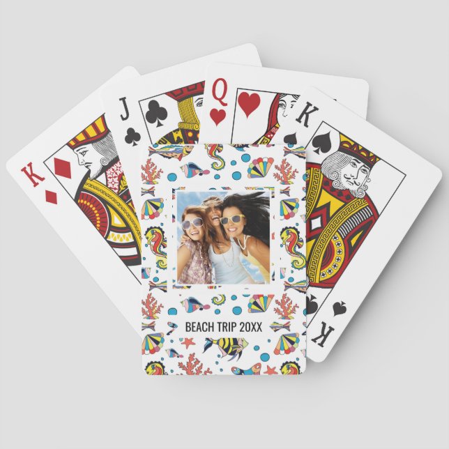 Add Your Name | Colourful Underwater Sea Life Playing Cards (Back)