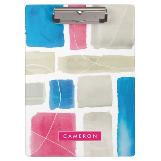 Add Your Name | Comares III Abstract Print Clipboard (Front)