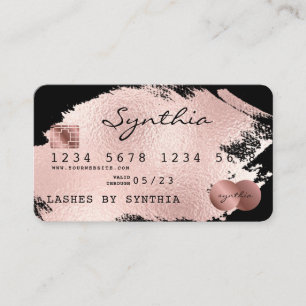 Add Your Name Credit Card Styled Rose Gold Splash