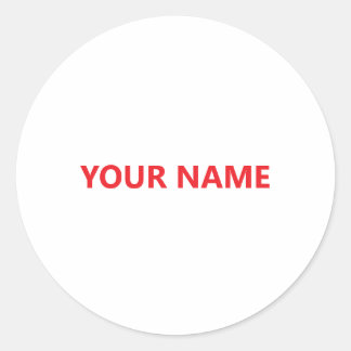 Add Your Name Custom Classic Round Sticker