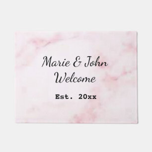 add your name custom simple minimal marble year do doormat