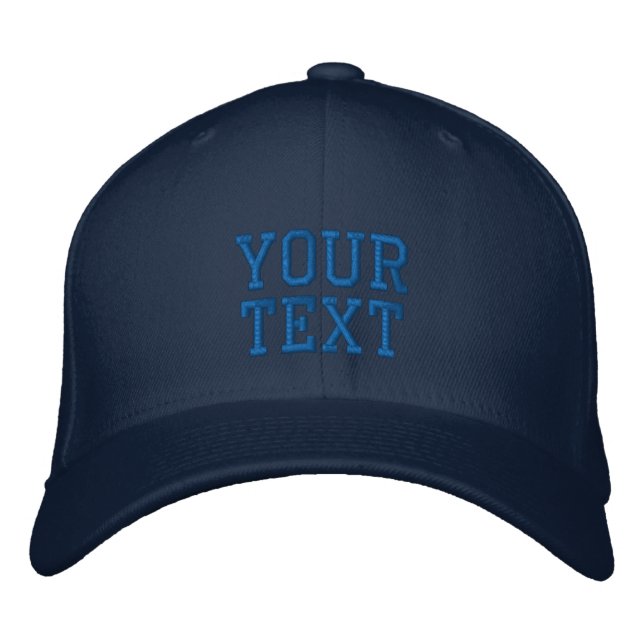 Add Your Name Custom Text Embroidered Baseball Cap (Front)
