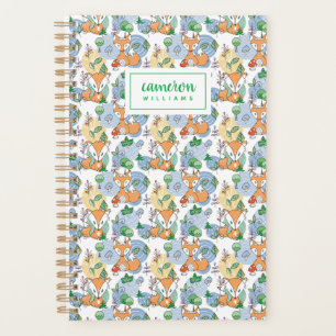 Add Your Name   Cute Little Fox Pattern Planner