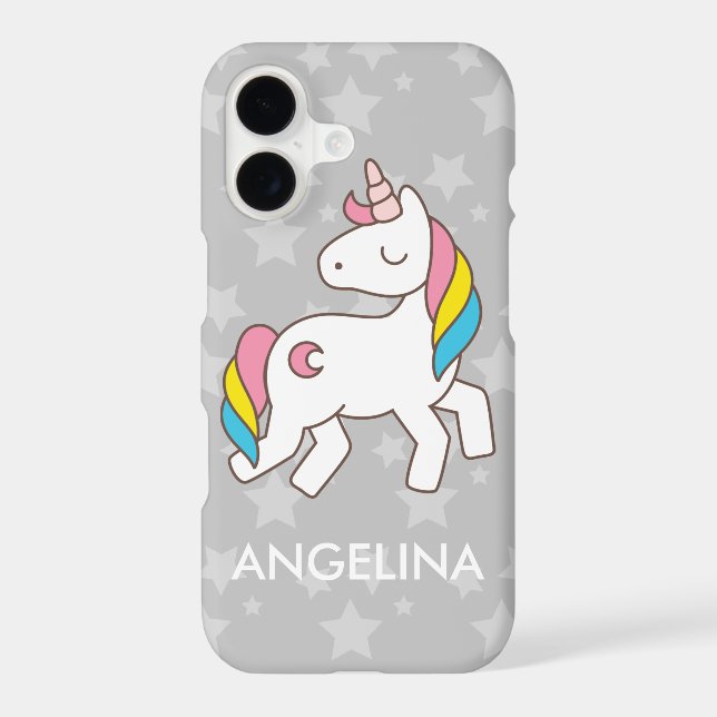Add Your Name Cute Magical Unicorn Personalised (Back)
