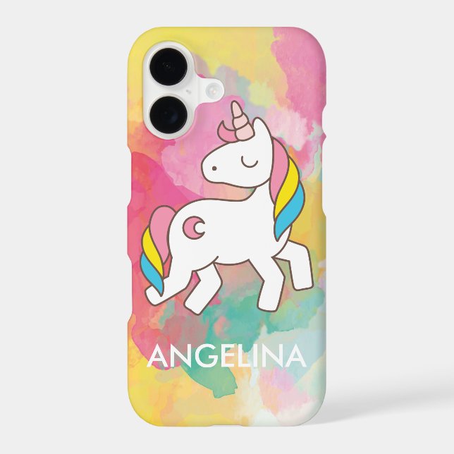 Add Your Name Cute Magical Unicorn Personalised (Back)