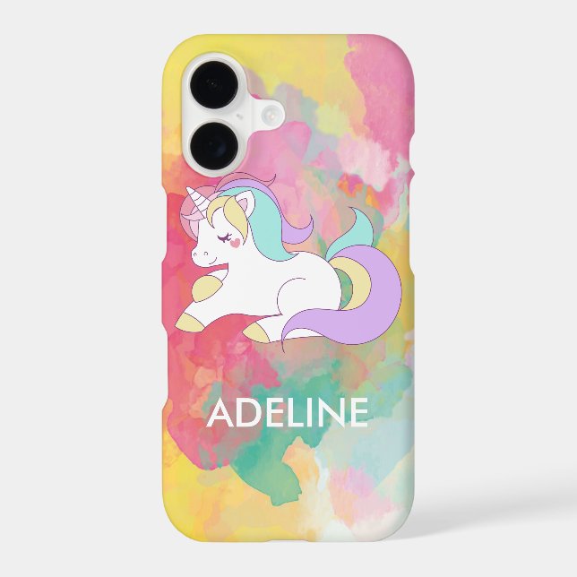 Add Your Name Cute Magical Unicorn Personalised (Back)