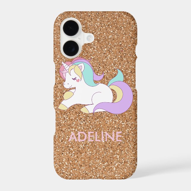 Add Your Name Cute Magical Unicorn Personalised (Back)