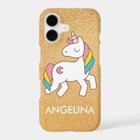 Add Your Name Cute Magical Unicorn Personalised