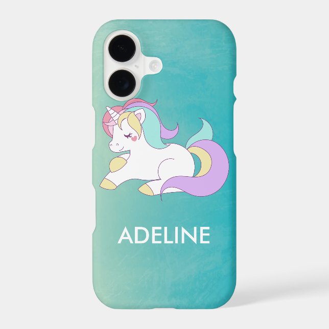 Add Your Name Cute Magical Unicorn Personalised (Back)