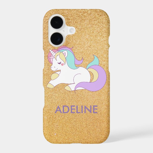 Add Your Name Cute Magical Unicorn Personalised (Back)