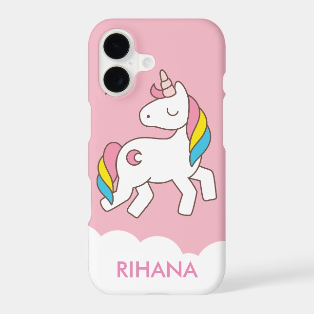 Add Your Name Cute Magical Unicorn Personalised (Back)