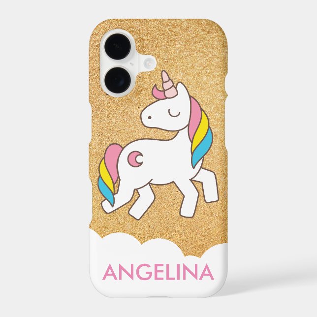Add Your Name Cute Magical Unicorn Personalised (Back)