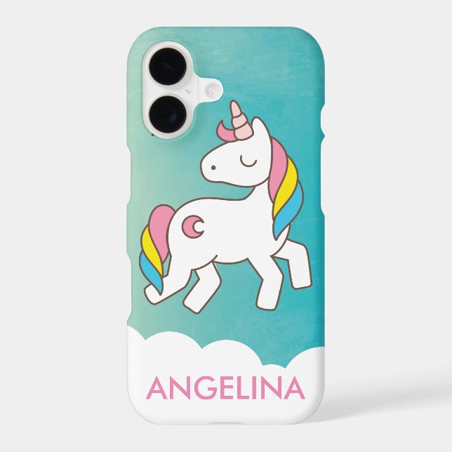 Add Your Name Cute Magical Unicorn Personalised (Back)