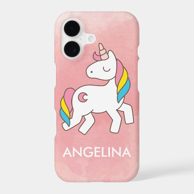 Add Your Name Cute Magical Unicorn Personalised (Back)
