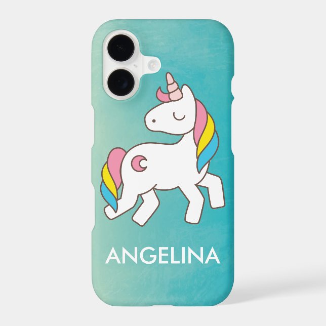 Add Your Name Cute Magical Unicorn Personalised (Back)