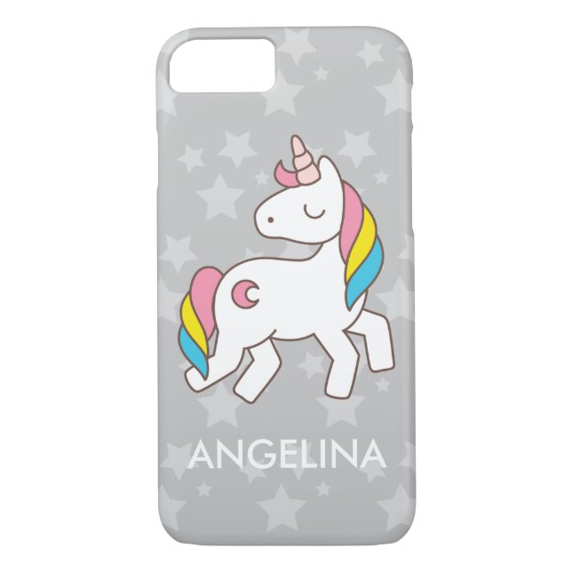 Add Your Name Cute Magical Unicorn Personalised Case-Mate iPhone Case (Back)
