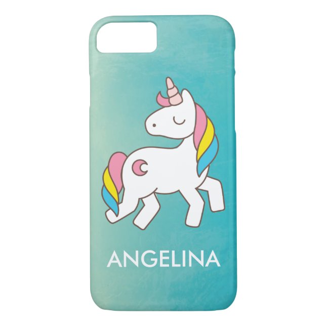 Add Your Name Cute Magical Unicorn Personalised Case-Mate iPhone Case (Back)