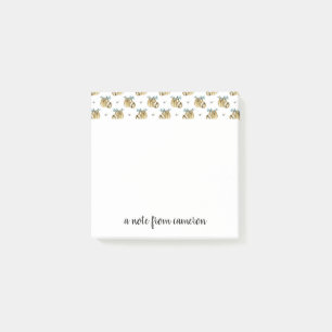 Add Your Name Cutie Pie Watercolor Sloth Pattern Post-it Notes