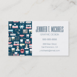Add Your Name   Dental Clinic Office Pattern Business Card