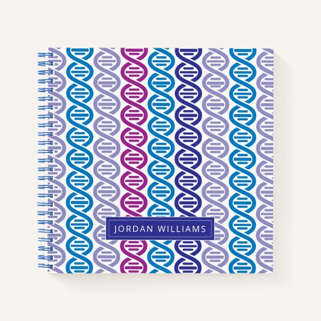 Add Your Name | DNA Pattern Notebook (Front)