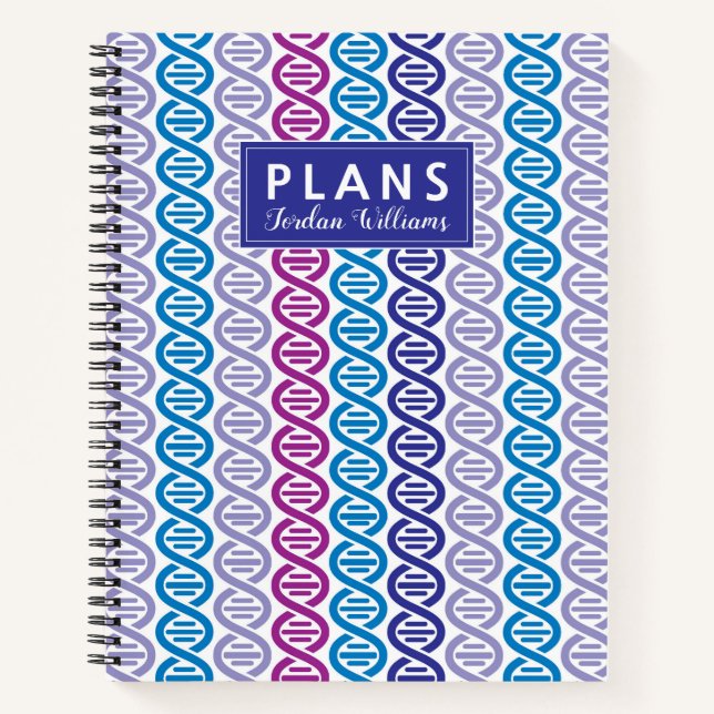 Add Your Name | DNA Pattern Notebook (Front)