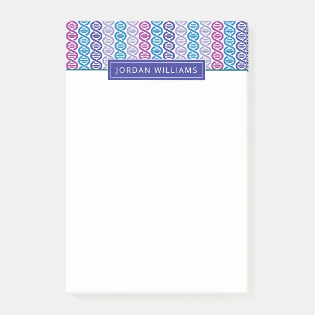 Add Your Name | DNA Pattern Post-it Notes (Front)