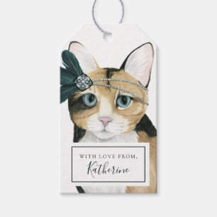 Add Your Name Downton Cat Gift Tags