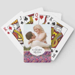 Add Your Name   Ethnic Style Animal Pattern Playing Cards