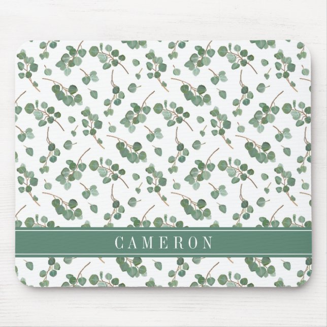 Add Your Name | Eucalyptus Silver Dollar Mouse Mat (Front)
