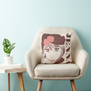 Add Your Name   Fashion Girl Cushion