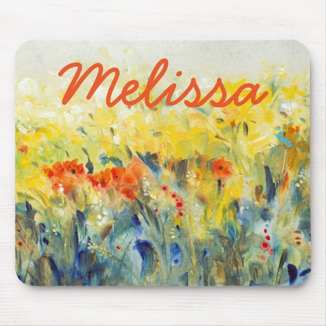 Add Your Name | Flowers Sway II Mouse Mat (Front)