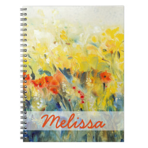 Add Your Name Flowers Sway II Notebook