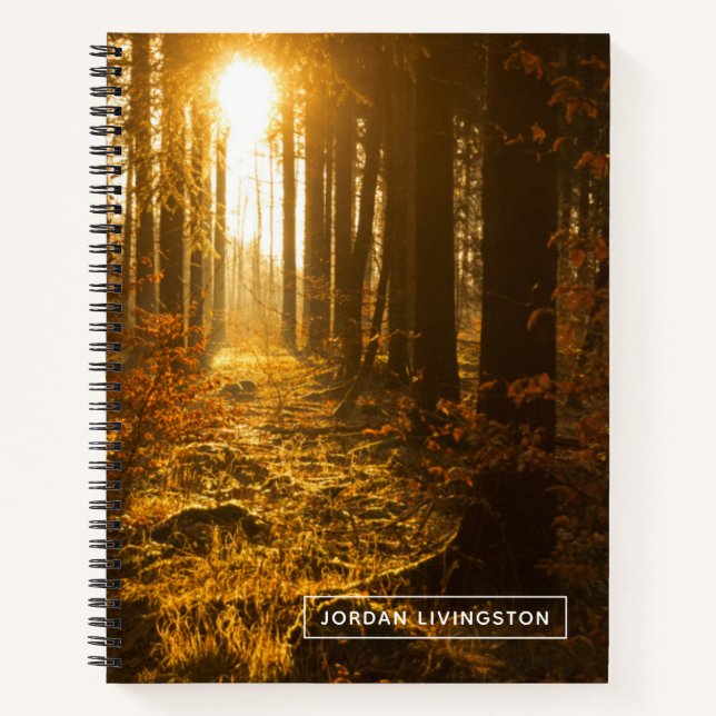 Add Your Name | Forest During Autumn | Baden Württ Notebook (Front)