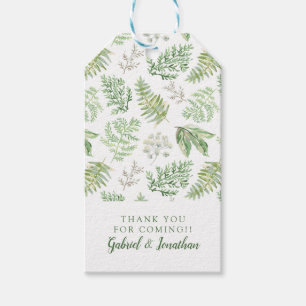 Add Your Name   Forest Greenery Pattern Gift Tags