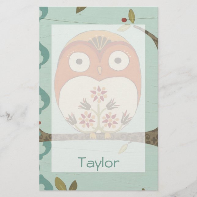 Add Your Name | Forest Whimsy I Stationery (Front)