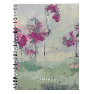 Add Your Name   Fuchsia Treeline Notebook