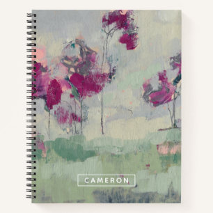Add Your Name   Fuchsia Treeline Notebook