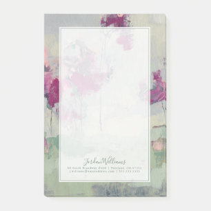 Add Your Name Fuchsia Treeline Post-it Notes