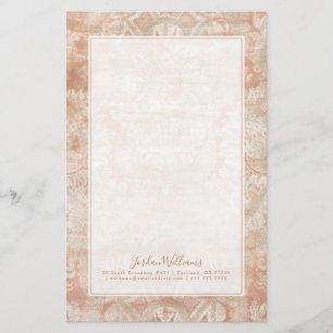 Add Your Name Garnet Weft Stationery