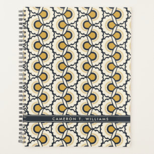 Add Your Name Geometric Floral Pattern Planner