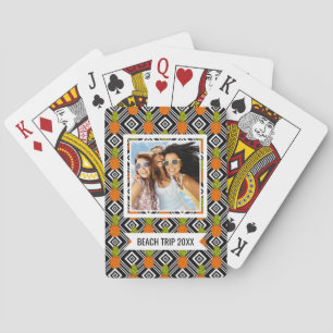 Add Your Name Geometric Pineapples Playing Cards