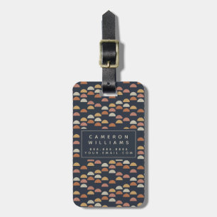 Add Your Name   Geometric Semi Circle Pattern Luggage Tag