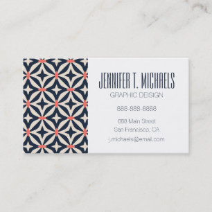 Add Your Name   Geometric Star Pattern Business Card