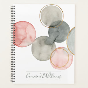 Add Your Name Gilded Spheres Planner